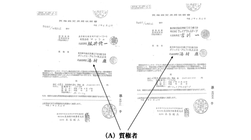 ここでコピー質権設定承諾書をご検証ください。