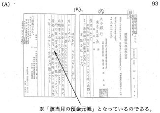 （A） 93 ※「該当月の預金元帳」となっているのである。