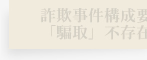 詐欺事件構成要件「騙取」不存在